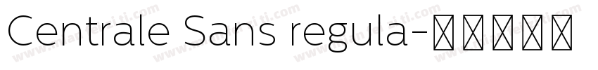 Centrale Sans regula字体转换